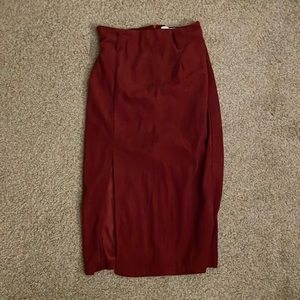 The Solid Side Slit Skirt